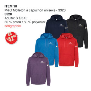 Item 10 La Seigneurie M&O Molleton à capuchon 3320 2025