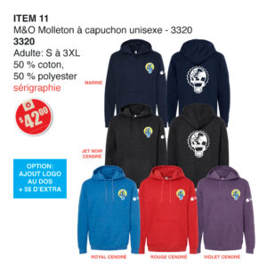 Item 11 La Seigneurie M&O Molleton à capuchon 3320 2025