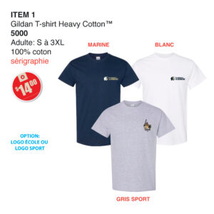 Item 01 La Seigneurie Gildan T-Shirt 5000 2025