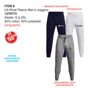 Item 08 La Seigneurie UA Rival Fleece Men's Joggers 1379774 2025