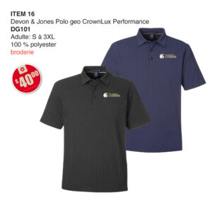 Item 16 : Polo Seigneurie brodé
